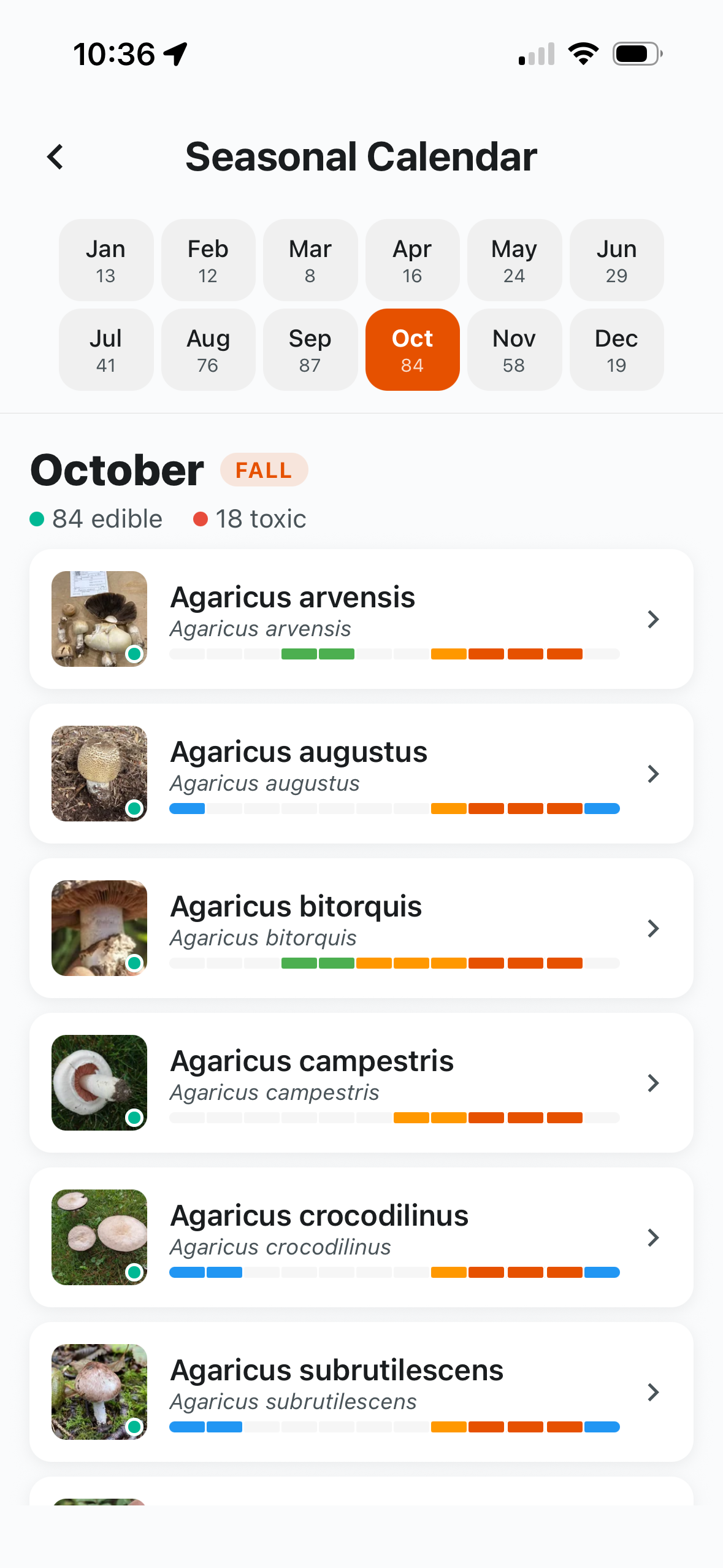 Seasonal calendar