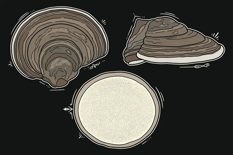 Artist's Conk (Ganoderma applanatum) specimen illustration