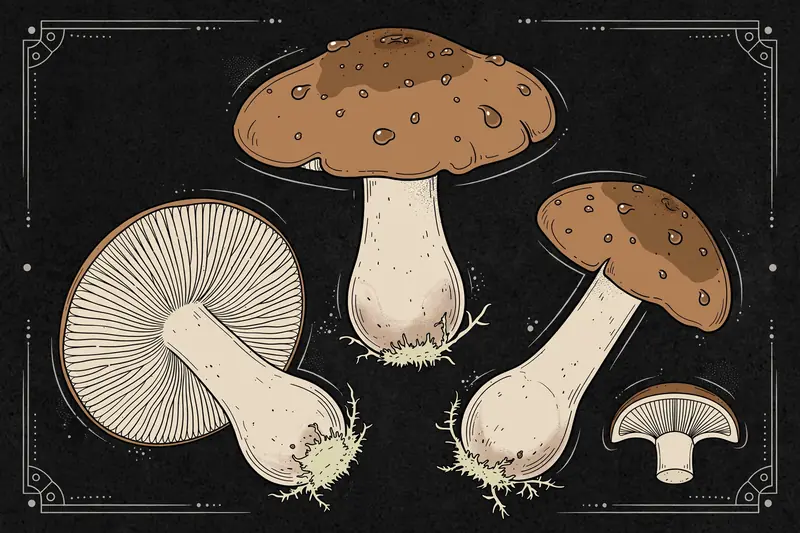 Fool's Mushroom (Hebeloma crustuliniforme) specimen illustration
