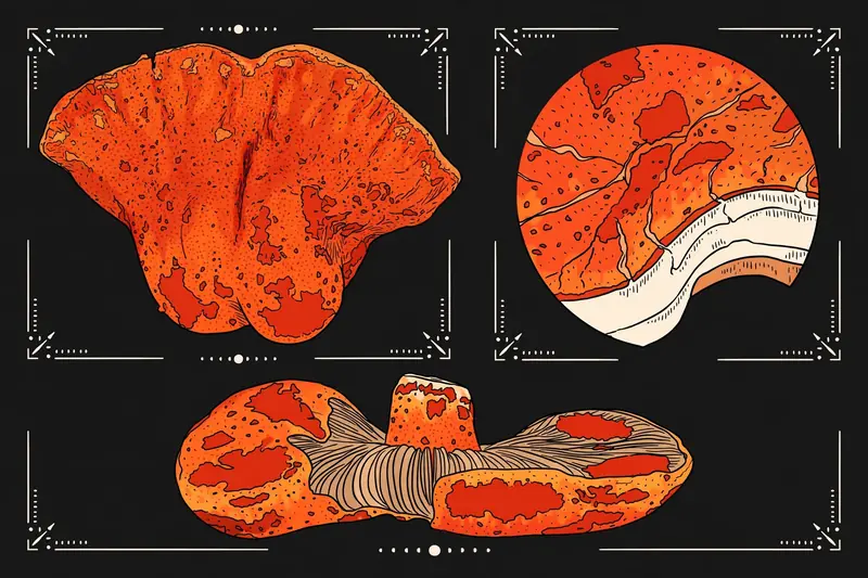 Lactifluous Canker (Hypomyces lactifluum) specimen illustration