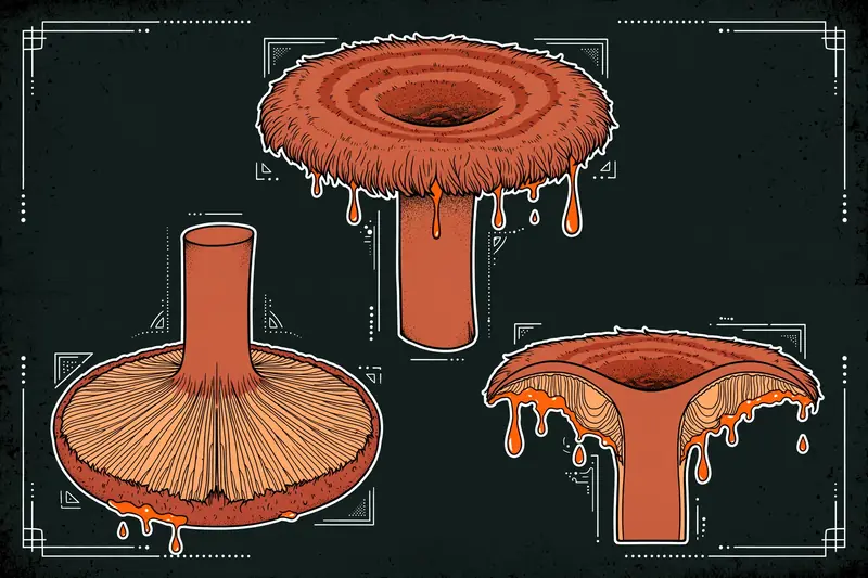 Saffron Milk Cap (Lactarius torminosus) specimen illustration