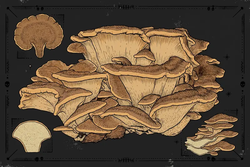 Giant Polypore (Meripilus giganteus) specimen illustration