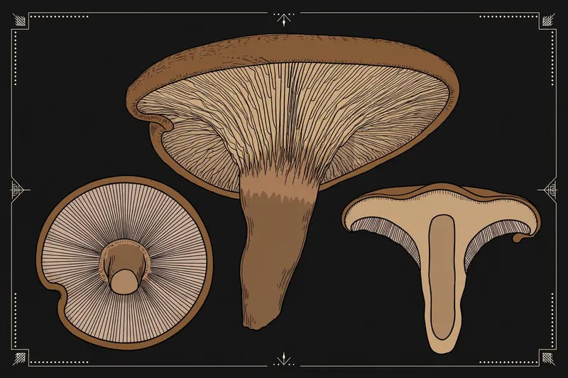 Brown Roll-Rim (Paxillus involutus) specimen illustration