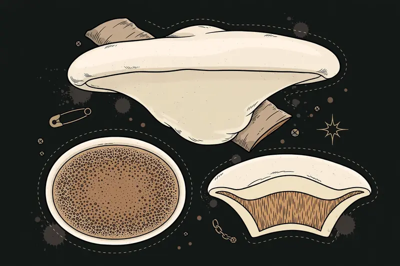 Birch Polypore (Piptoporus betulinus) specimen illustration