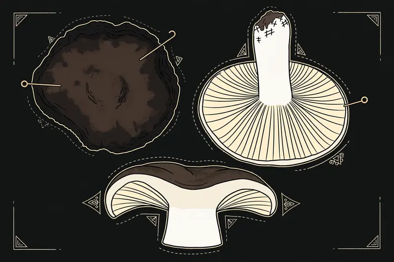Blackening Russula (Russula nigricans) specimen illustration